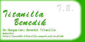 titanilla benedik business card